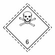 Знак перевозки опасных грузов «Класс 6.1. Токсичные вещества» (С/О пленка, 250х250 мм)